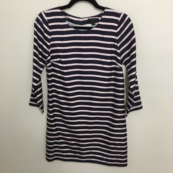 J. Crew Dresses & Skirts - J CREW jules dress in striped silk twill V10